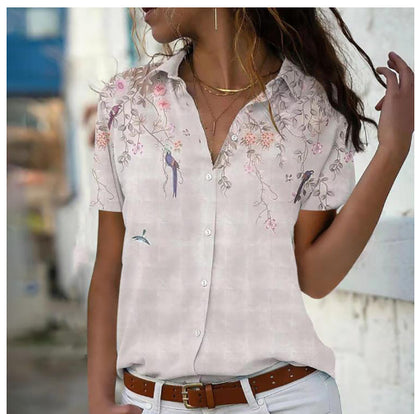 Women's Loose Lapel Long Sleeve Single Breasted Shirt