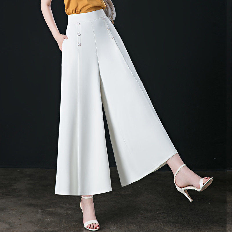Women's Loose Fashion High Waist Thin Wide Leg Pants