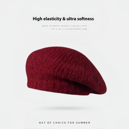 Sweet Beauty Face Little Wild Net Red Big Head Circumference Woolen Cap