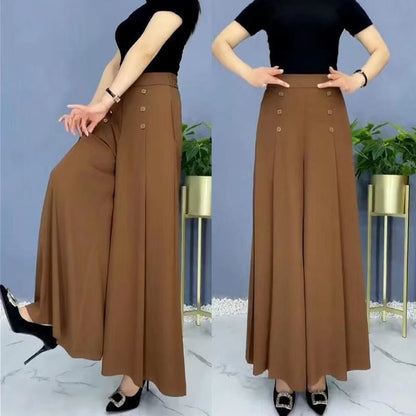Women's Loose Fashion High Waist Thin Wide Leg Pants