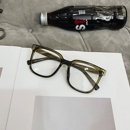 Internet Celebrity Vintage With Large Rims Glasses Women's Korean-style Ins Round Face