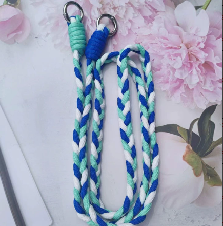Three-strand braided rope-pure black-1.2cm wide *1.2m long-1 piece