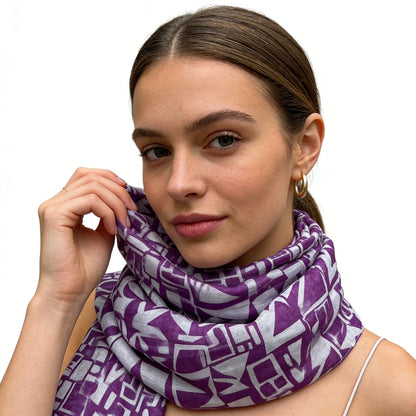 Purple Boho Square Scarf,Head Scarf,Luxe Look For Evening Wear,Scarf,vacation,daily Life,evening Party,Office Appropriate Subtlety For Women Men