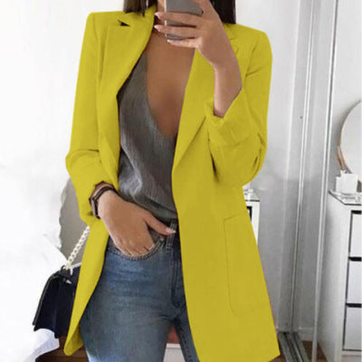 Long sleeve solid color cardigan