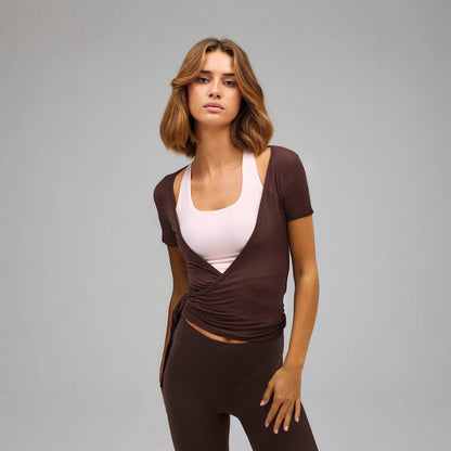 Slim-fit Short-sleeved Sports Blouse Running Training Tight
