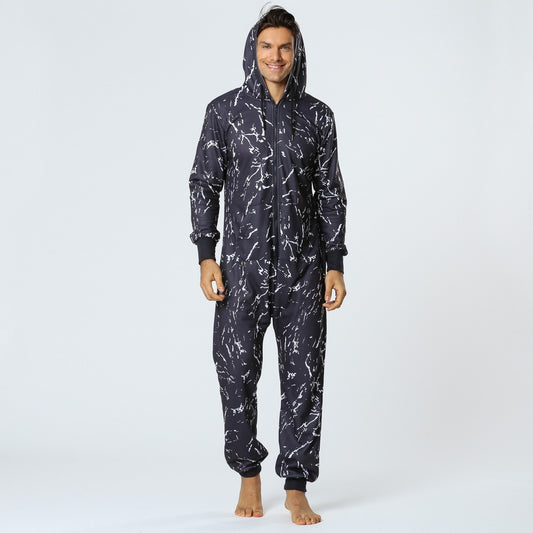 Men's Pentagram Animal Print Sweatshirt Bodysuit