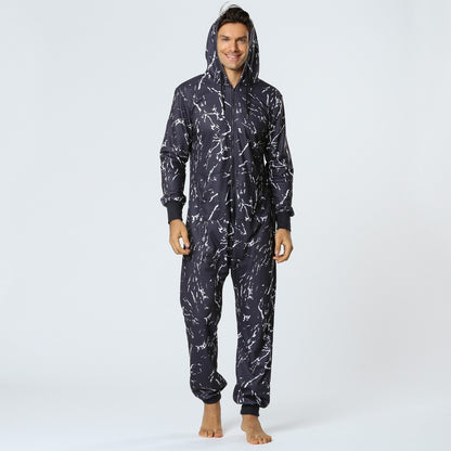 Men's Pentagram Animal Print Sweatshirt Bodysuit