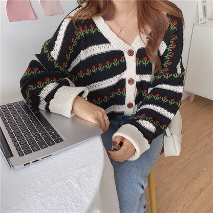 New Style Chain Link Loose Top Sweater Coat