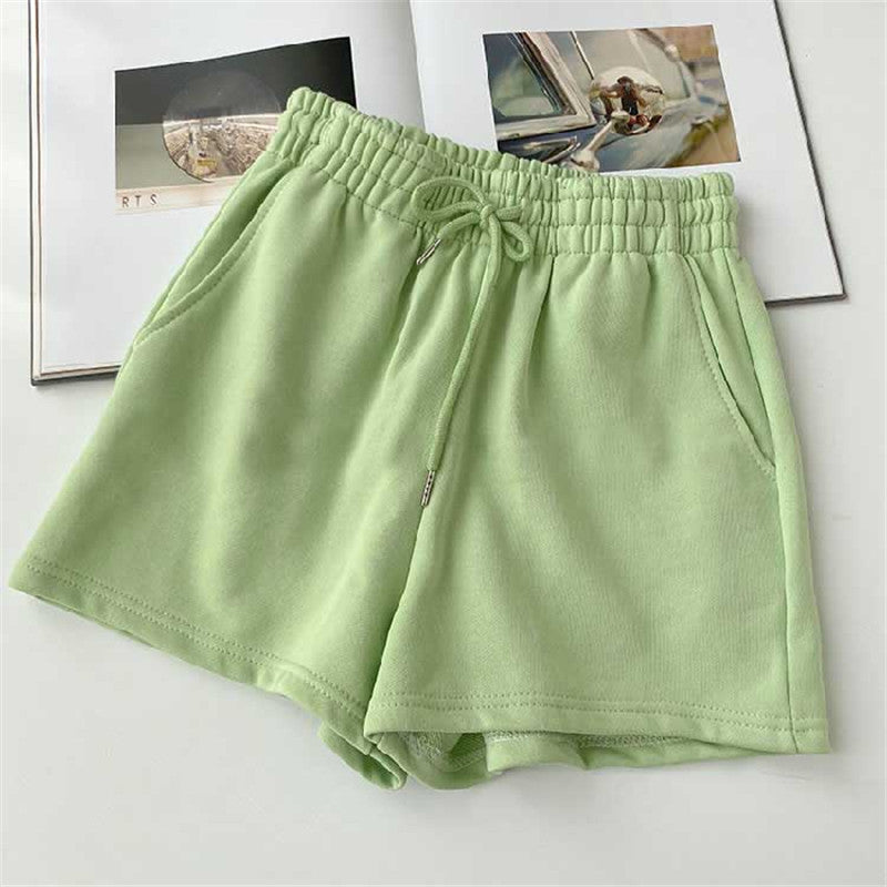 High Waist Loose Thin Versatile Wide Leg A-line Hot Pants