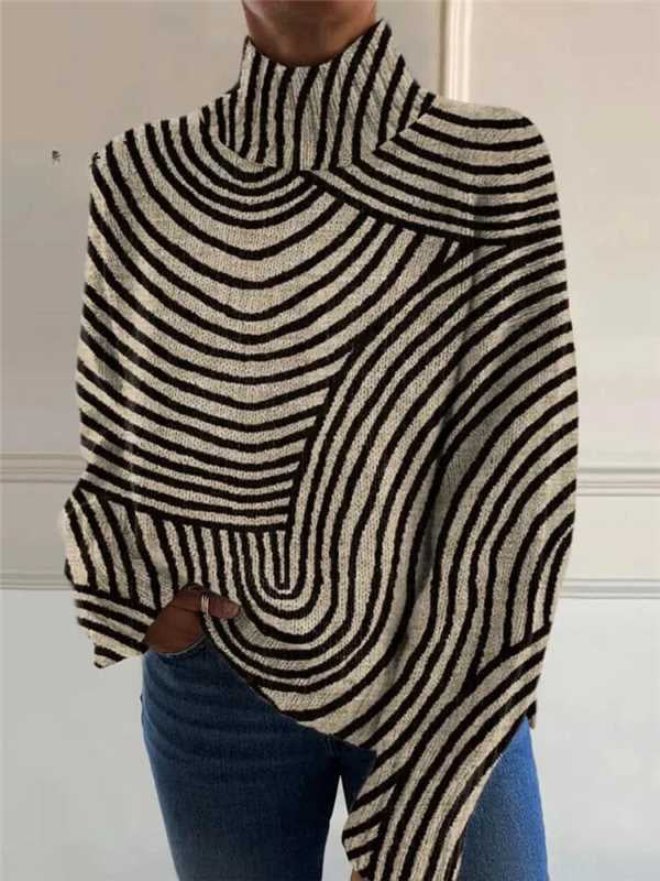 Women's Christmas Printed Turtleneck Sweater