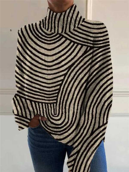 Women's Christmas Printed Turtleneck Sweater