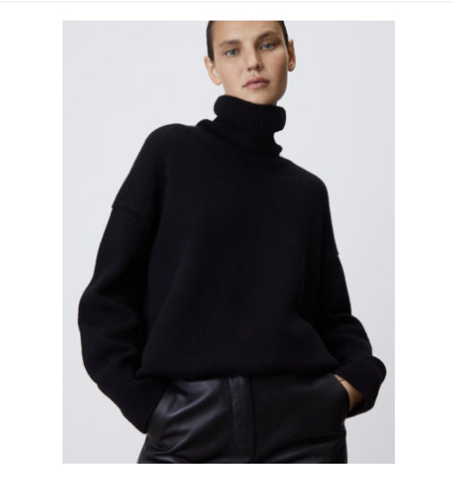 Loose Slit Bottoming Sweater Lazy Style