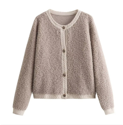 Women's Knitted Cardigan Short Woolen Coat
