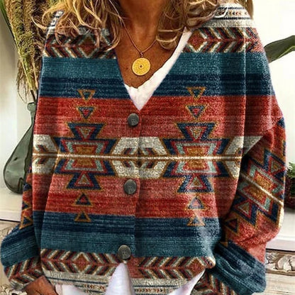 Women's Fashion Printed Casual Jacket