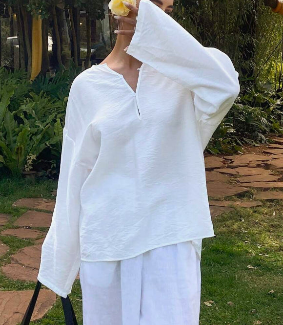 Round Neck Casual Summer Shirt For Women