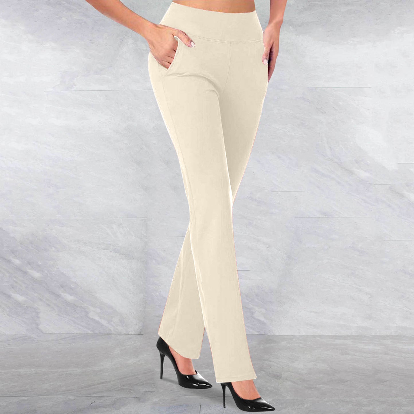 Women's Knitted Long And Micro Flared Side Pocket Pants