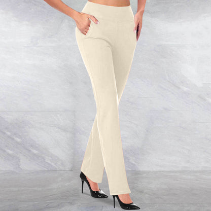 Women's Knitted Long And Micro Flared Side Pocket Pants