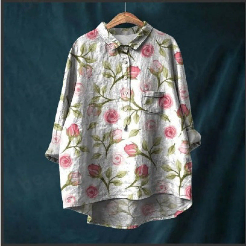 Women's Loose Crew Neck Casual T-shirt