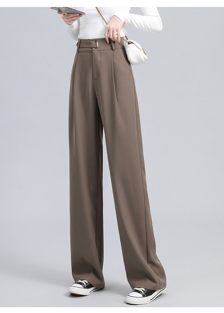 Ladies Loose Straight Mopping Suit Long Pants