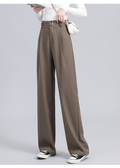 Ladies Loose Straight Mopping Suit Long Pants
