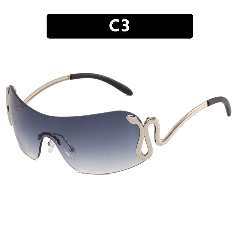 Spirit Snake One-piece Sunglasses Personality Fashion