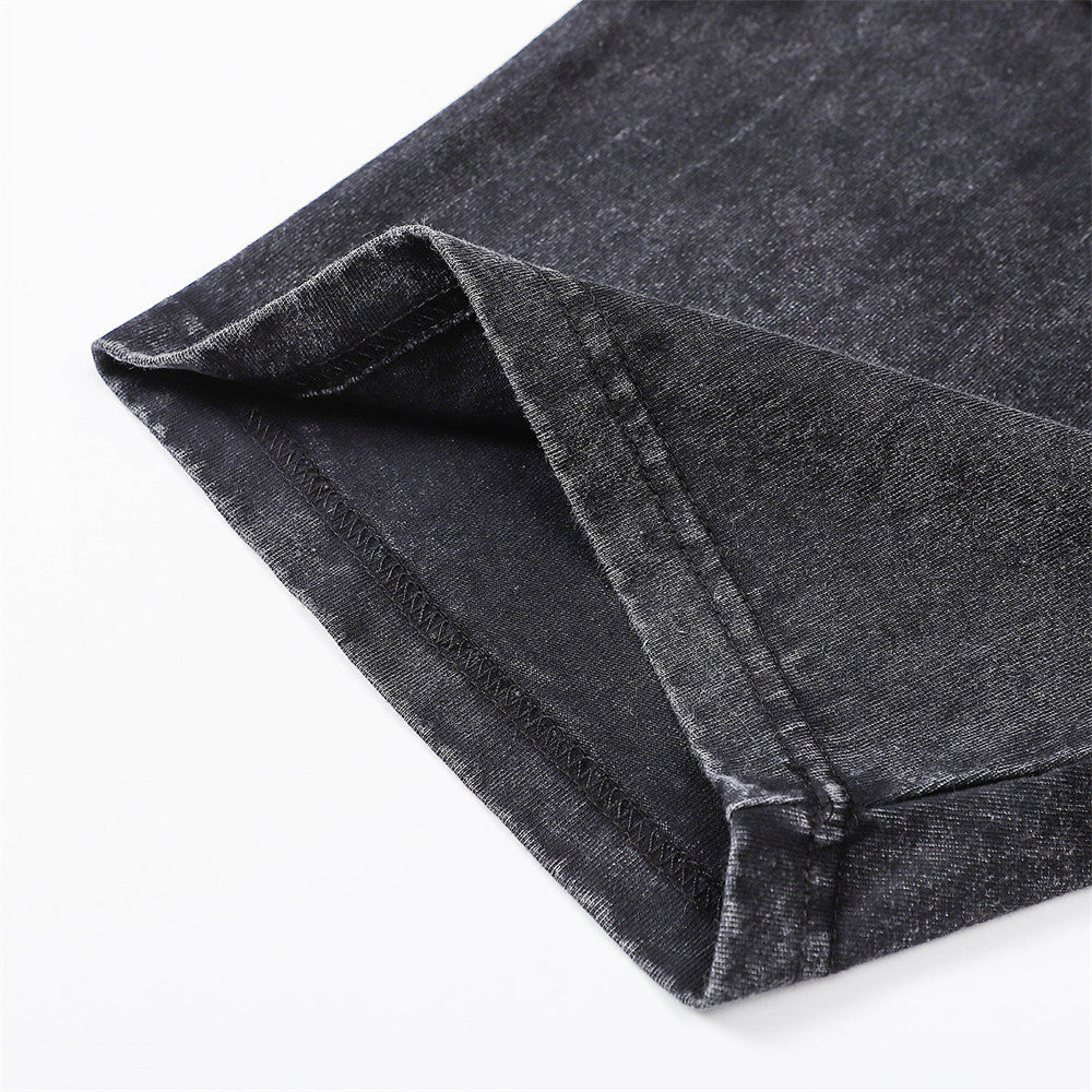 Men's Fashion Casual Round Neck Five-part Sleeve Top