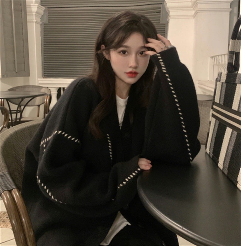 Lazy Wind Sweater Loose Niche Cardigan Coat