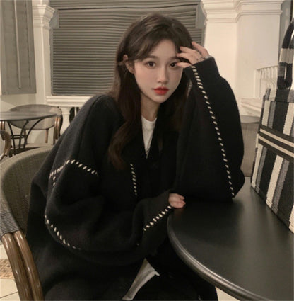 Lazy Wind Sweater Loose Niche Cardigan Coat