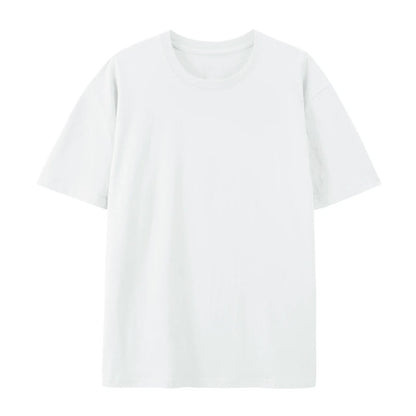 Cotton Round Neck T-shirt Heavy Loose Short Sleeve