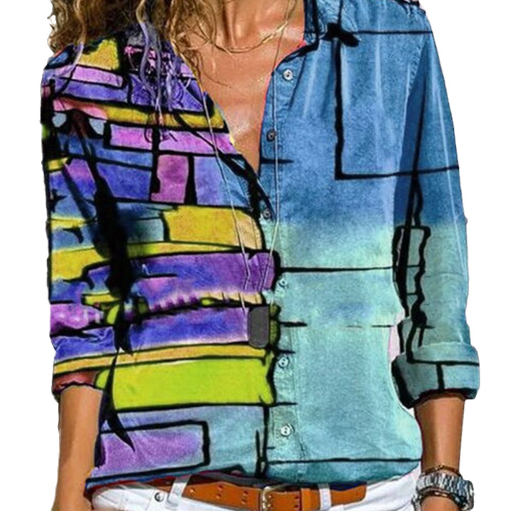Pocket Loose Plus Size Women's Cuff Button
