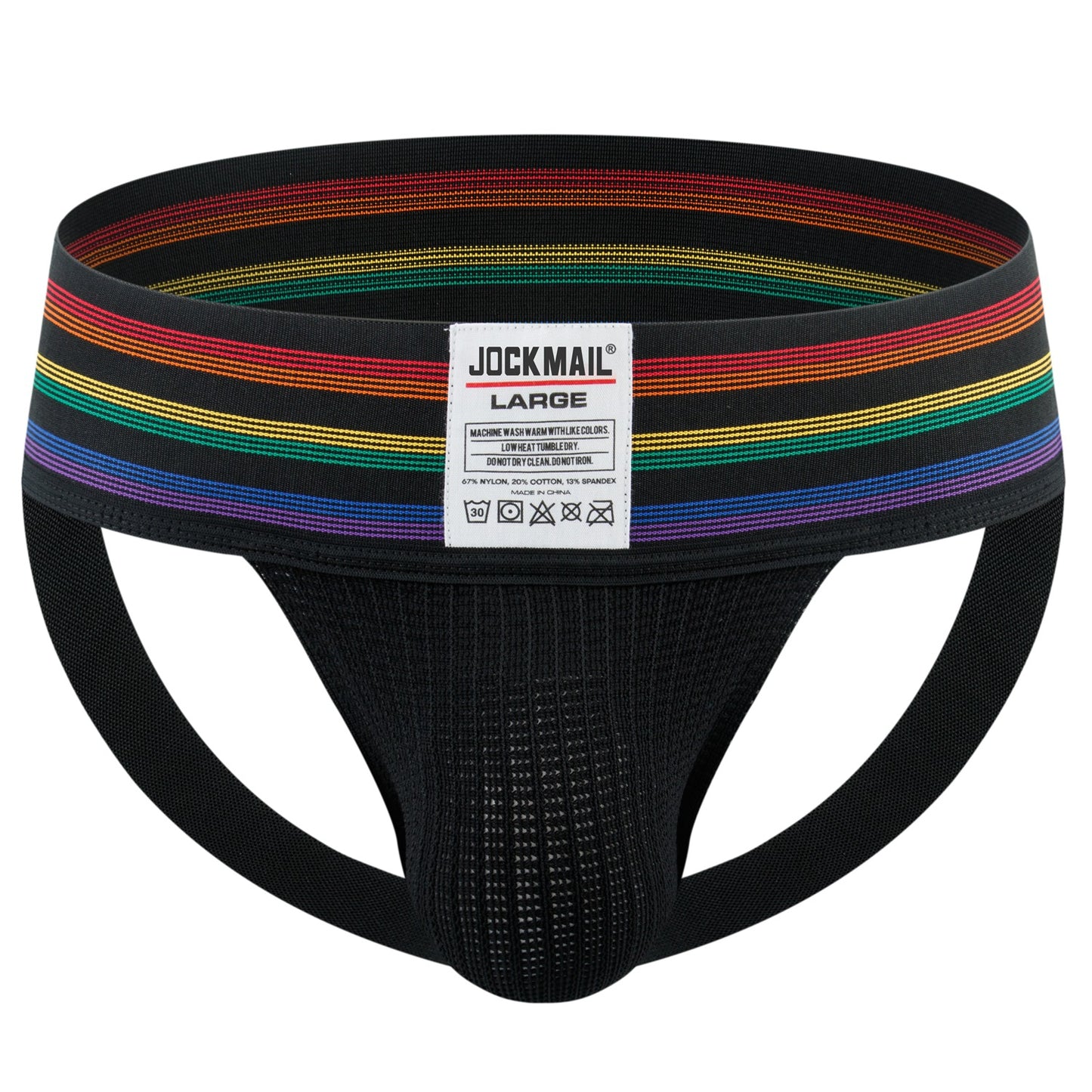 Men's T-back Wide Belt Breathable Rainbow