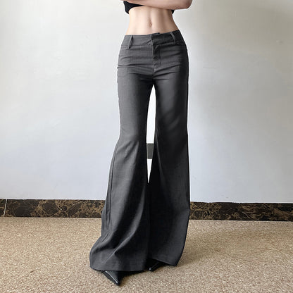 Urban Lightly Mature Low Waist Suit Pants Slim Fit Bootcut Pants