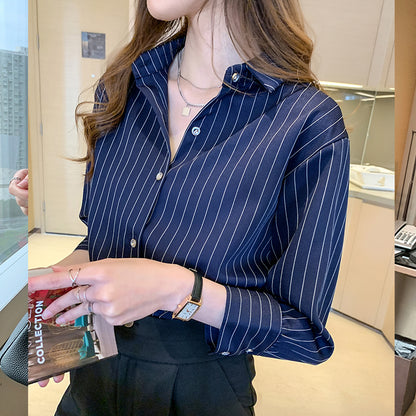 Women's Chiffon Fashion Personality Striped Shirt