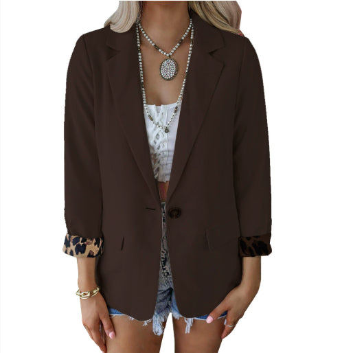 Long Sleeved Cardigan Casual Suit Coat Women