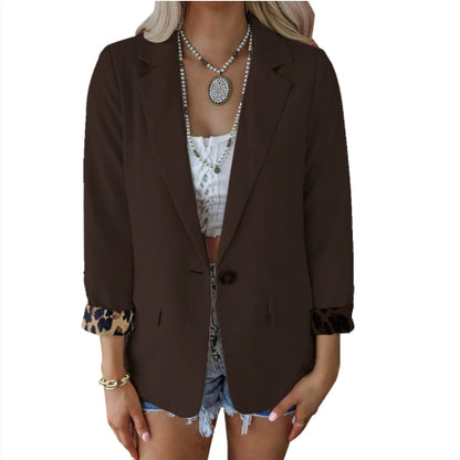 Long Sleeved Cardigan Casual Suit Coat Women