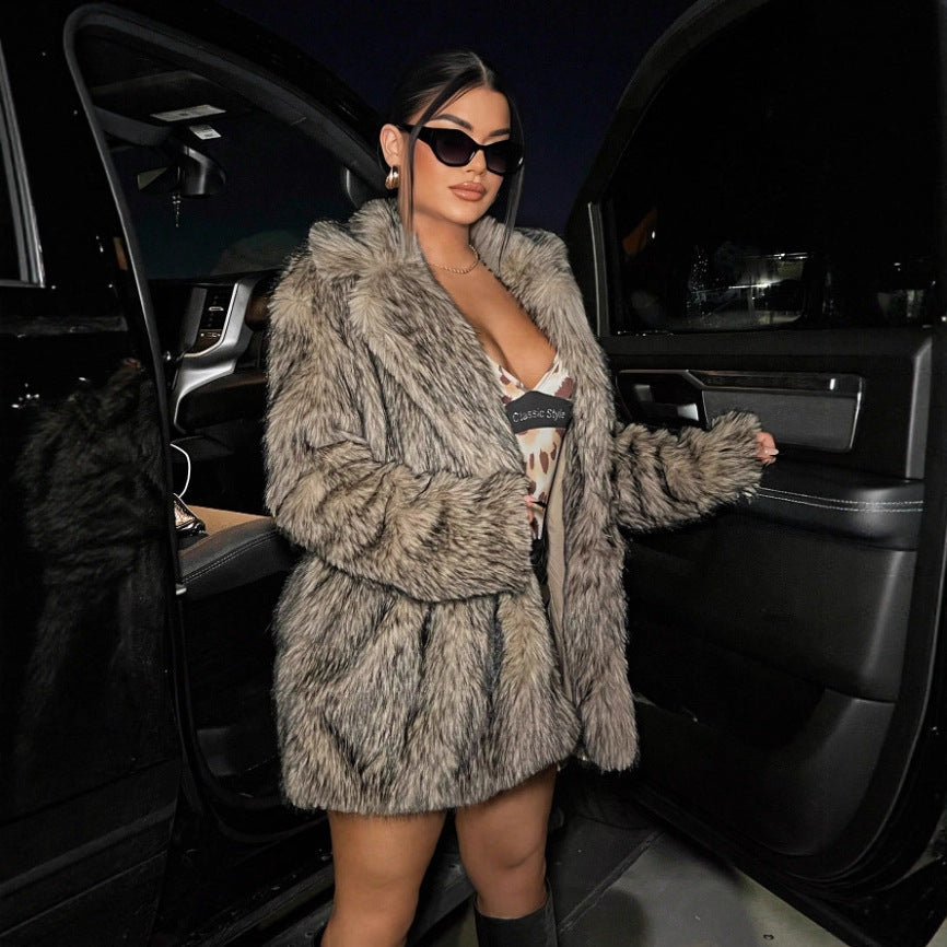 Leisure Warm Fashion Women's Fur Coat