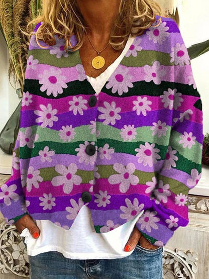Women's Fashion Printed Casual Jacket