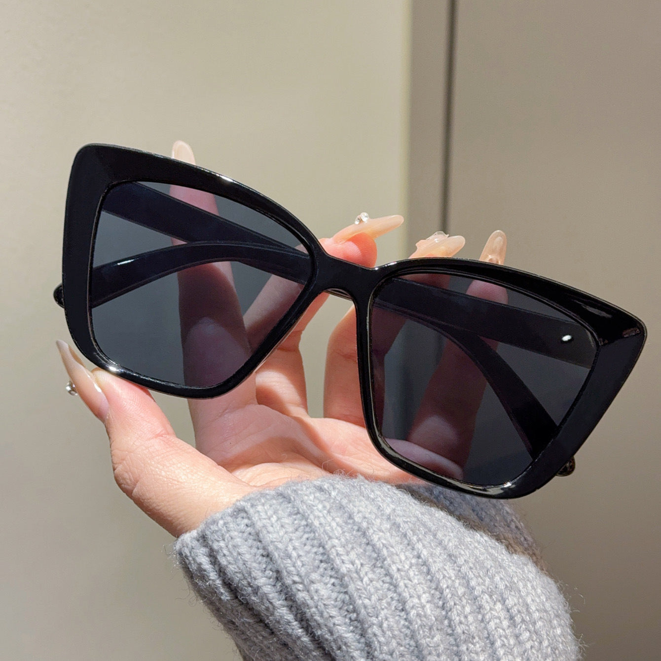 Versatile Slimming High-grade Sunglasses Large Frame Plain Glasses