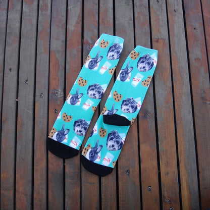 Cartoon Pet Head Face Socks