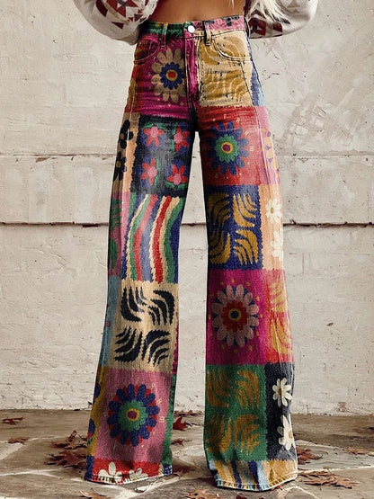 European And American Plus Size Women's Casual Pants Thin Wide Leg