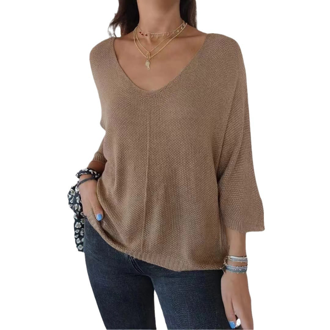 European And American Women's Clothing Short Pullover Top