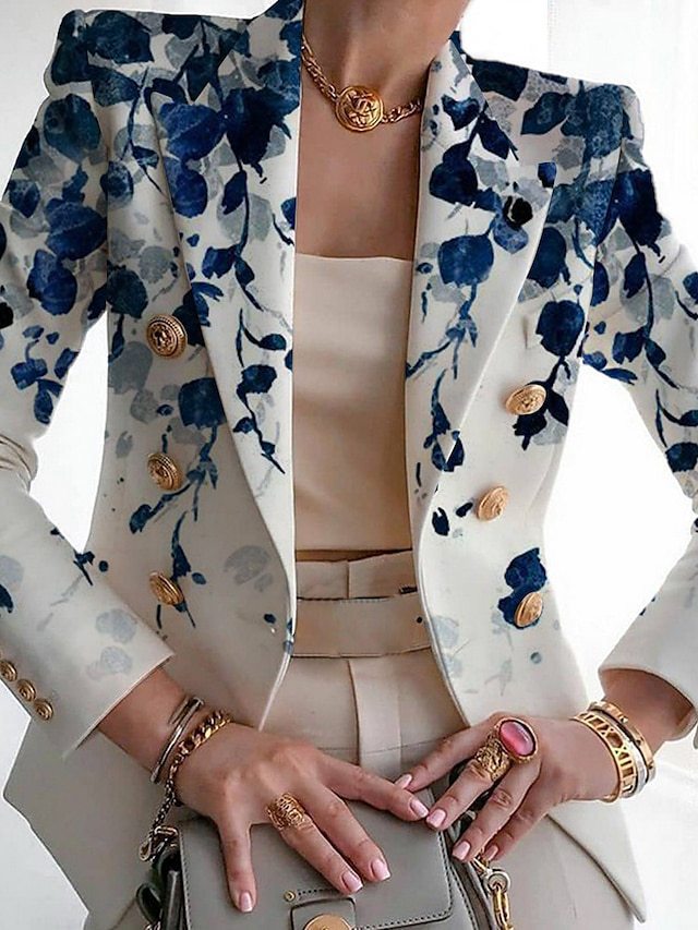 Women's Clothing Fashion Printed Suit Slim Fit