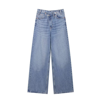 High Waist Wide Leg Jeans Daily Comfortable, Casual And Versatile